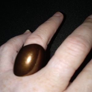 Vintage Brass/Brown color dome style ring 7